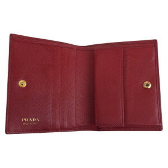 Prada Saffiano Red Leather Wallet - Picture 3 of 8